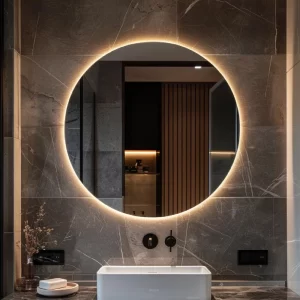 Пользовательские Ванная комната зеркала с огнями круглой формы Ванная комната шкафы зеркало оптом (3)