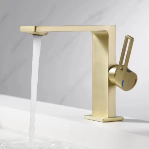Одно отверстие ванная комната кран оптом, золото тянуть вниз смесители пользовательские объемные (2)