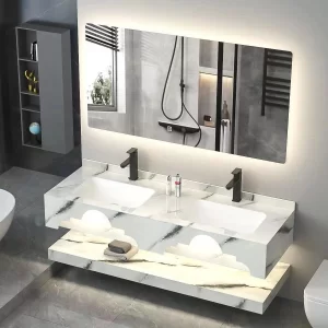 مغسلة حمام مزدوجة حوض مزدوج مخصص للحمام بالجملة (4)