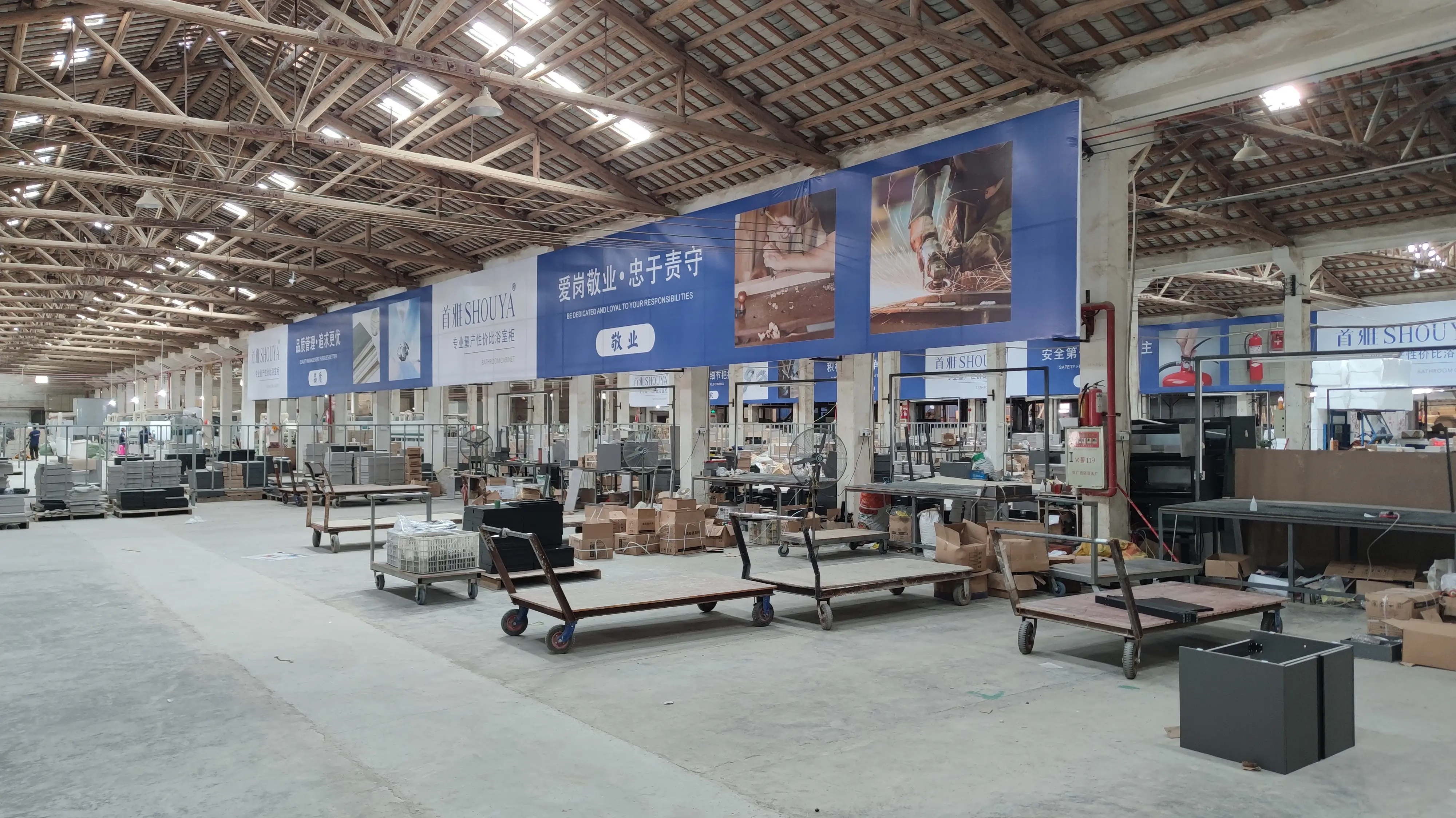 bathroom vanity manufacturer product assembly line