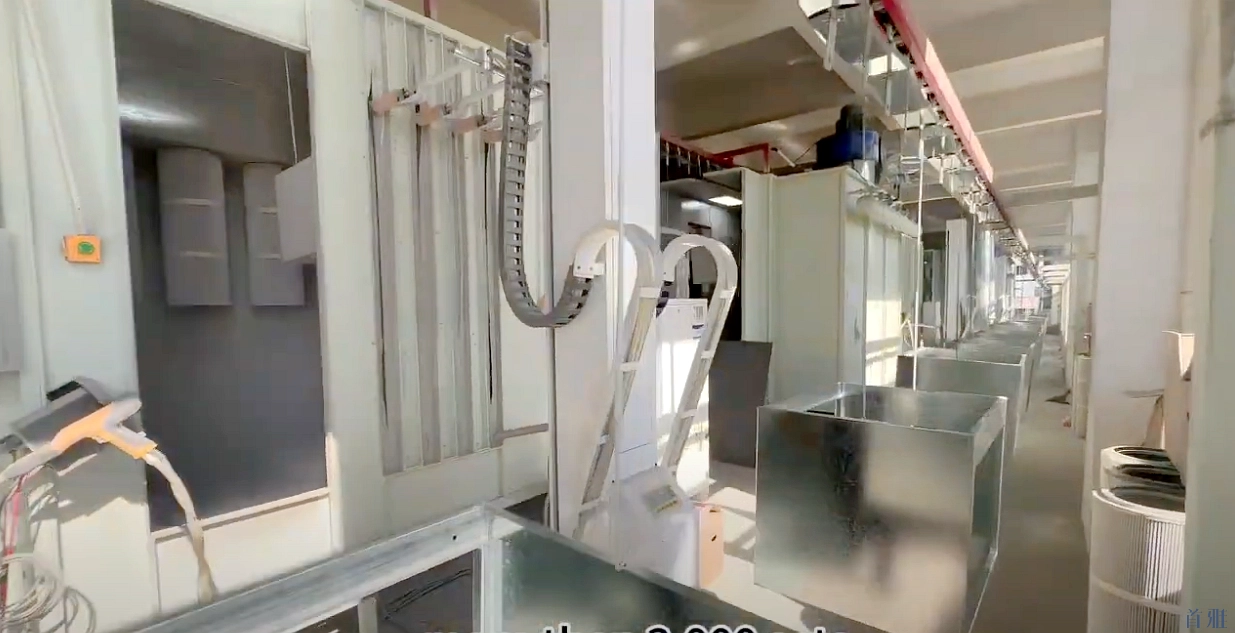 bathroom vanity manufacturer spraying lines