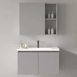 浴室の虚栄心の注文のキャビネット、ホテルのための卸し売り浴室の虚栄心ミラーの薬キャビネット (1)