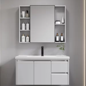 Ванны на заказ для ванных комнат, современный шкаф для ванной комнаты из ПВХ (1)