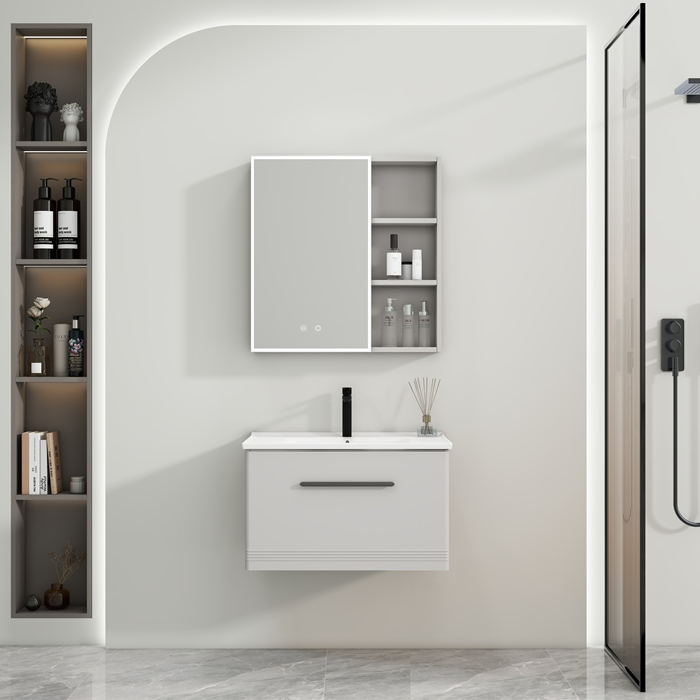 белый 80 см шкаф для ванной комнаты