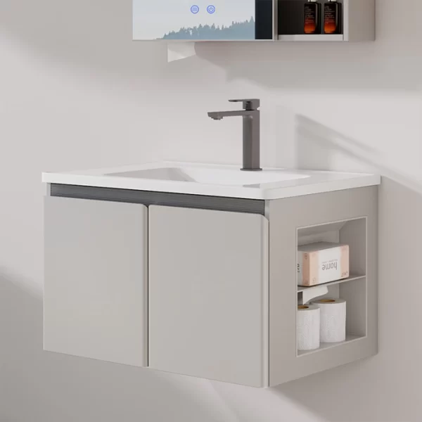 カスタムグレーバスルームキャビネット