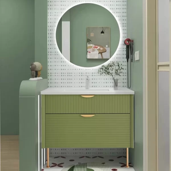 Meuble de salle de bain en contreplaqué sur mesure