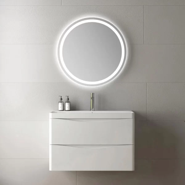 Individueller Waschtisch mit Spiegelwaschbecken für Hotelbadezimmer