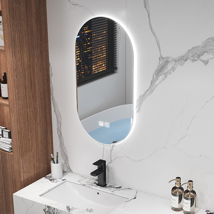 OEM bathroom led mirror with 3 color