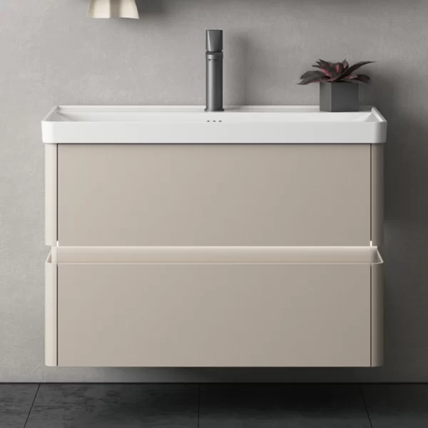 خزانة حمام وخزانة حمام مخصصة، خزانة حمام من البولي فينيل كلورايد مع أدراج كاكي بالجملة