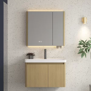 bulk purchases wood-grain color bathroom cabinet vanity