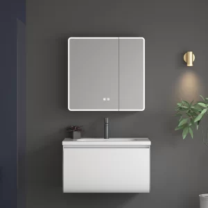 ミラー付きバスルームキャビネット