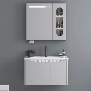 оптовая настройка ПВХ ванная комната шкаф тщеславия