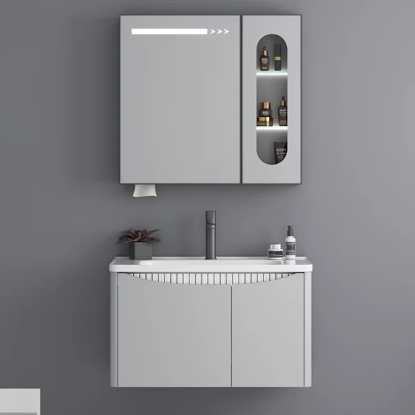 оптовая настройка ПВХ ванная комната шкаф тщеславия