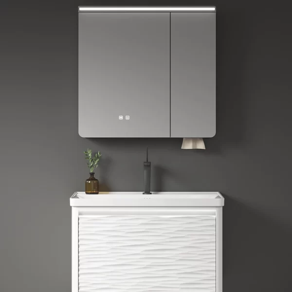 оптовая поставка современный минималистский ПВХ ванная комната шкаф тщеславия