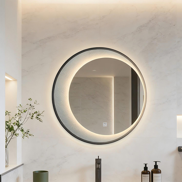 Custom Round LED Bathroom Mirror, Bathroom Wall Mirror with Light for Hotel Supplier - Imagen 3