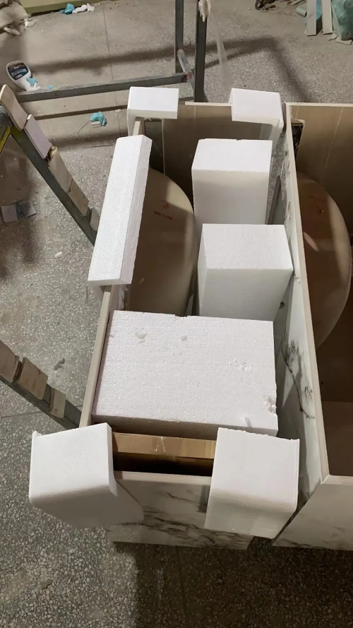 Shouya Ensures Safe Bathroom Vanity Export Packaging Solution