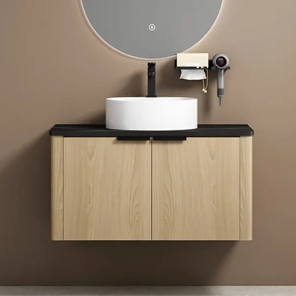 أحواض الحمام بالجملة أحواض الحمام الغرور، خزانة الحمام المثبتة على الحائط PVC مع مرآة LED من أعلى السطح المورد