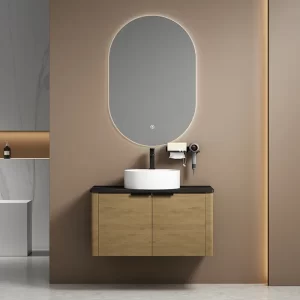 OEMのポリ塩化ビニールの壁の山の浴室のキャビネットの虚栄心