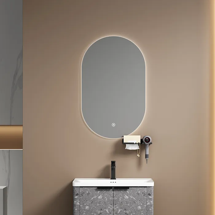 bulk custom led mirror with shelf