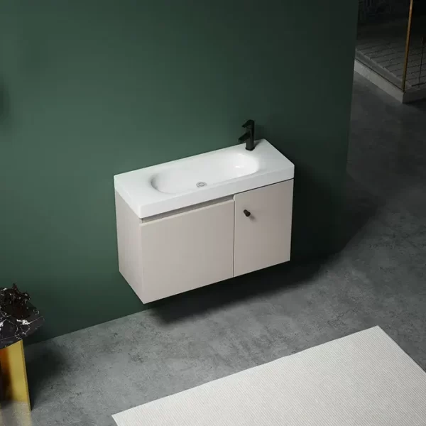 factory wholesale bathroom vanity with PVC wall-mounted & normal mirror bathroom cabinet