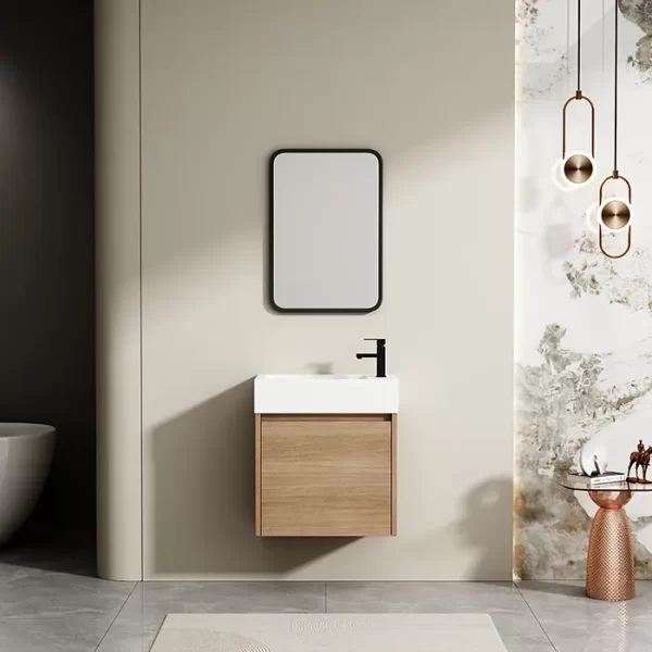 wholesale bathroom vanity set with PVC material wall-mounted bathroom cabinet for hotel