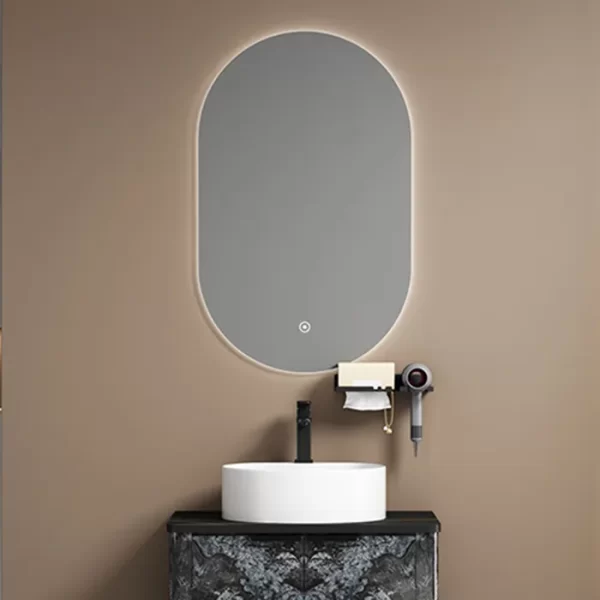 wholesale white top basin with led smart mirror