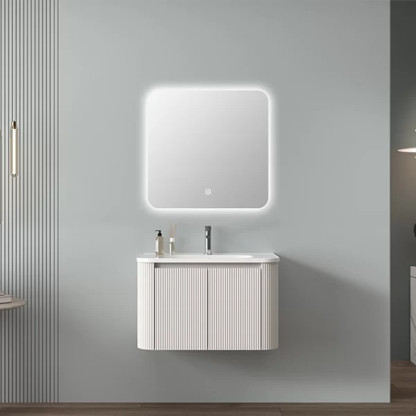 factory wholesale bathroom vanity with LED mirror
