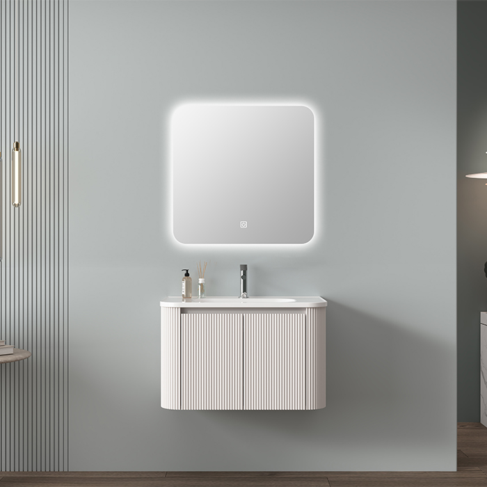 factory wholesale bathroom vanity with LED mirror