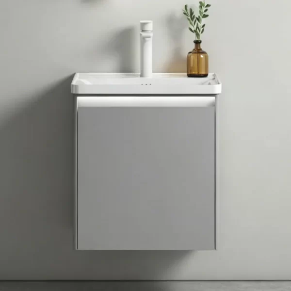 Bulk purchase space-saving floating gray bathroom vanity