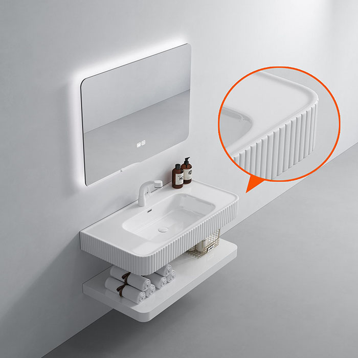 Buy In Bulk modern double layers wall-mounted bathroom cabinet with smart mirror