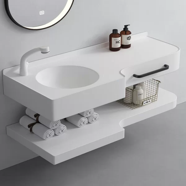 Factory direct sale artificial stone bathroom cabinet