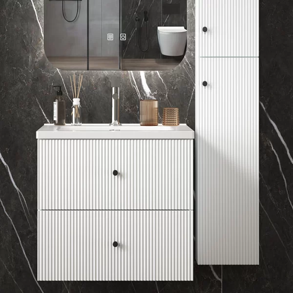 Factory wholesale luxury pvc bathroom storage cabinet