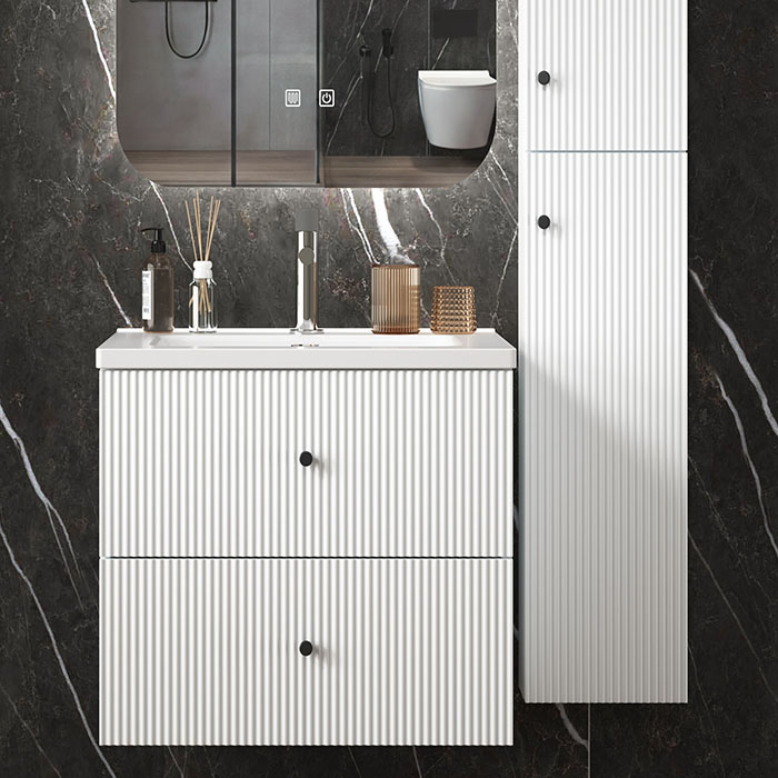 Factory wholesale luxury pvc bathroom storage cabinet