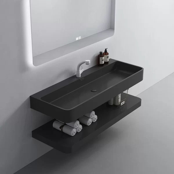 OEM available 60CM black resin vanity