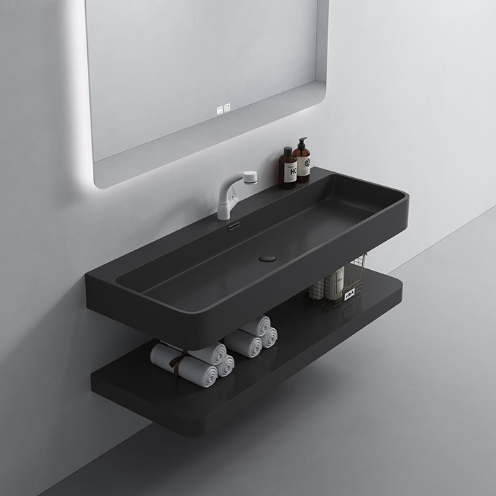 OEM available 60CM black resin vanity