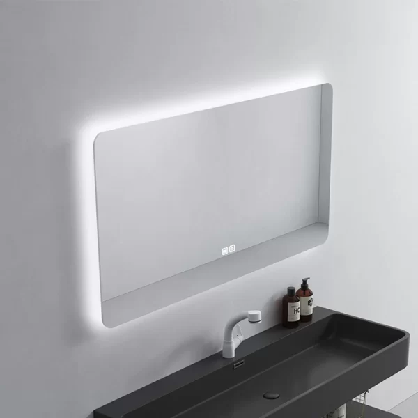 Black Bathroom Vanity Wholesale, OEM / ODM Wall-Mounted Bathroom Cabinet with LED Mirror 3 Colors