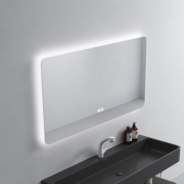 Black Bathroom Vanity Wholesale, OEM / ODM Wall-Mounted Bathroom Cabinet with LED Mirror 3 Colors — изображение 2