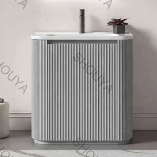 custom solutions with gray cabinet