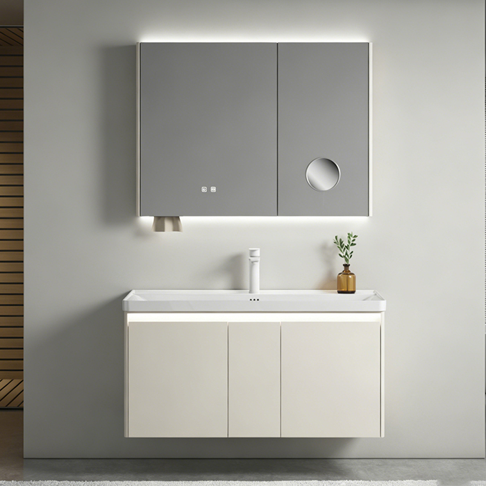 custom vanity with wash basin for hotel bathroom
