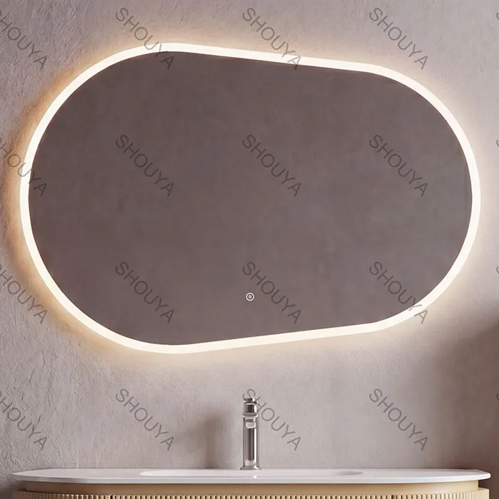 Modern Bathroom Cabinets Custom, Floating Bathroom Vanity with Side Cabinet & LED Mirror in Bulk