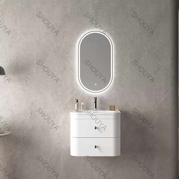 custom white cabinet bathroom vanity