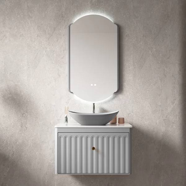 custom grey bathroom vanity